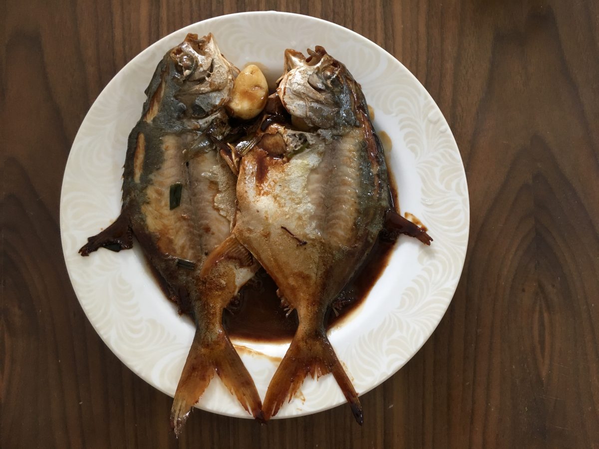 菜·海鲜·红烧银鲳鱼